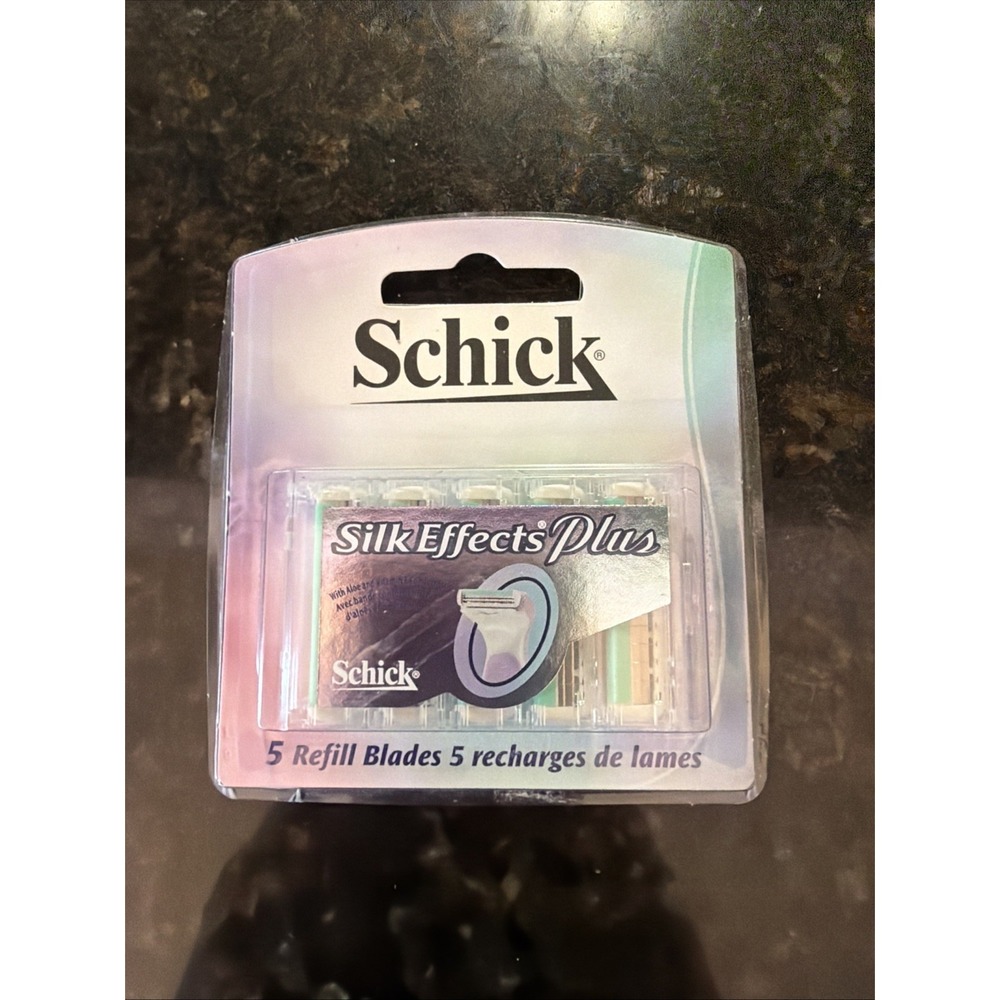 Vintage 2005 schick Silk Effects Plus Razor Refill Blades 5 NEW Shaving w/aloe